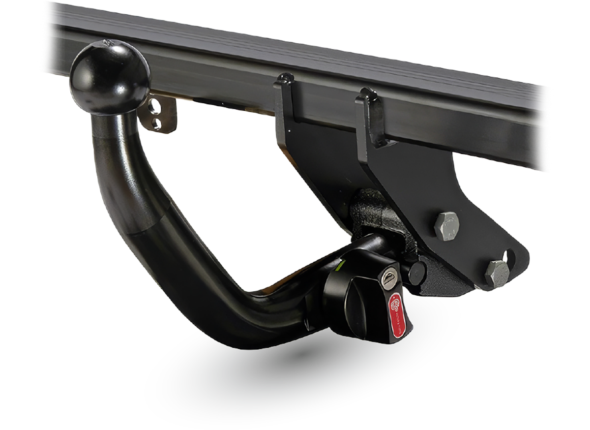 ORIS AK4 detachable horizontal towbar with removable towball and integrated locking mechanism for easy installation and removal.