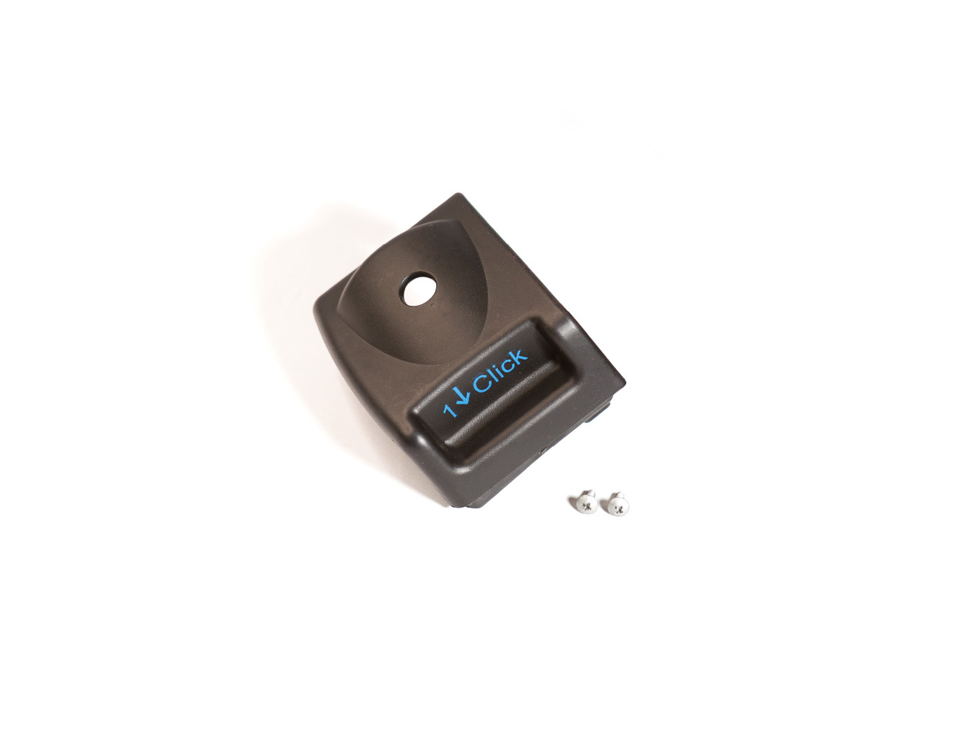 ORIS TRACC lock cover with mounting screws for protecting and covering the bicycle carrier locking mechanism.