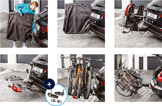 ORIS Fahrradträger befördern bis zu drei Fahrräder/E-Bikes oder Pedelecs